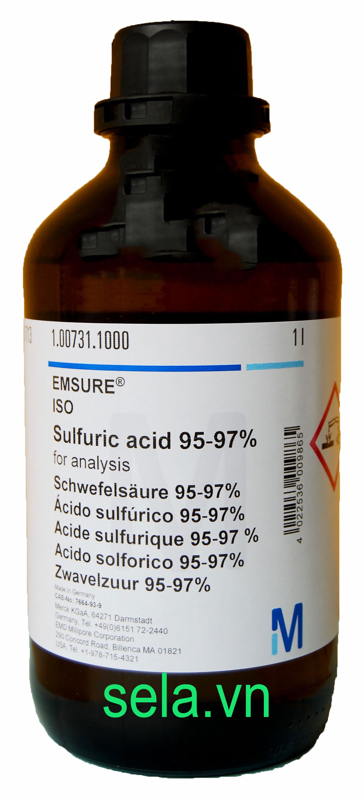 Sulfuric acid 95-97% for analysis EMSURE® ISO
